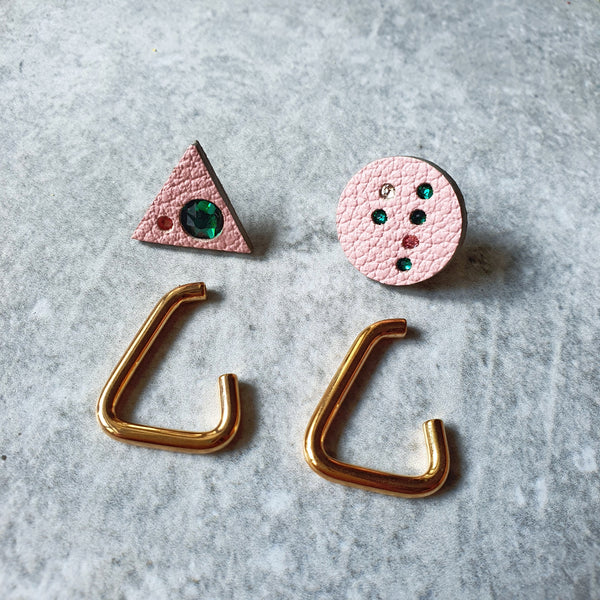 Classique Multiway Asymmetrical Studs (PINK)