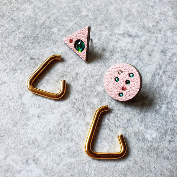 Classique Multiway Asymmetrical Studs (PINK)