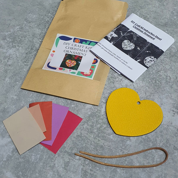 DIY Craft Kit: Christmas Ornament (YELLOW HEART)