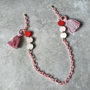 Confetti Maskchain with Tassels (STRAWBERRY)