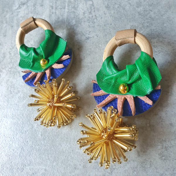 Light The Night Dangle-studs (GREEN)