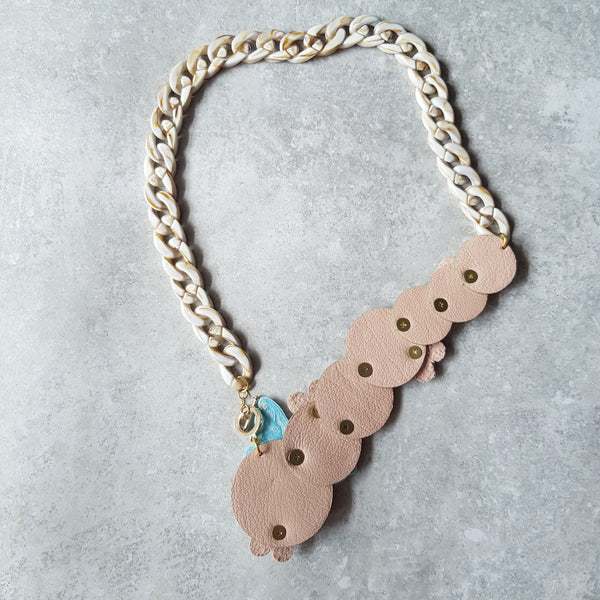 Butterfly Garden Asymmetrical Necklace (LEMON)