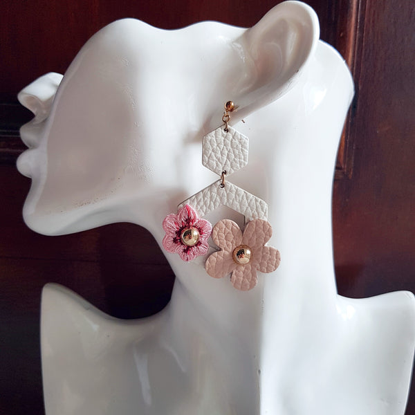 Butterfly Garden Asymmetrical Earrings (WHITE)