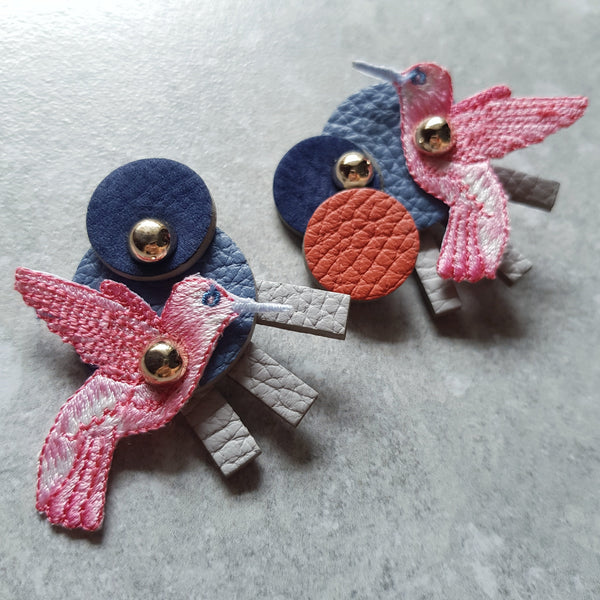 Hummingbird Asymmetrical Megastud Clip-Ons (BLUE)