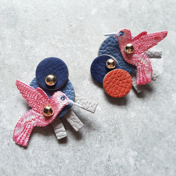 Hummingbird Asymmetrical Megastud Clip-Ons (BLUE)