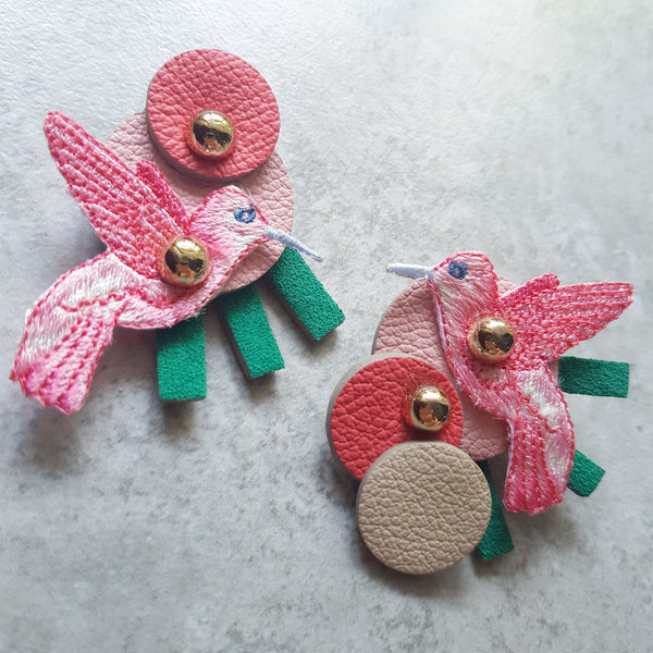 Hummingbird Asymmetrical Megastuds (PINK)