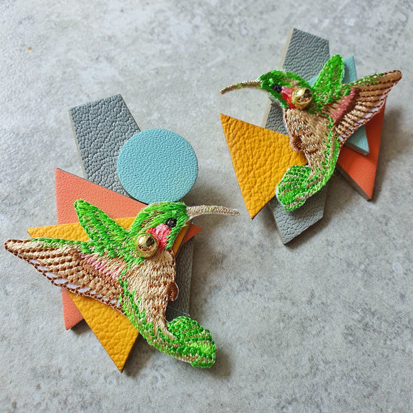 Hummingbird Asymmetrical Shard Megastuds (GRAY)
