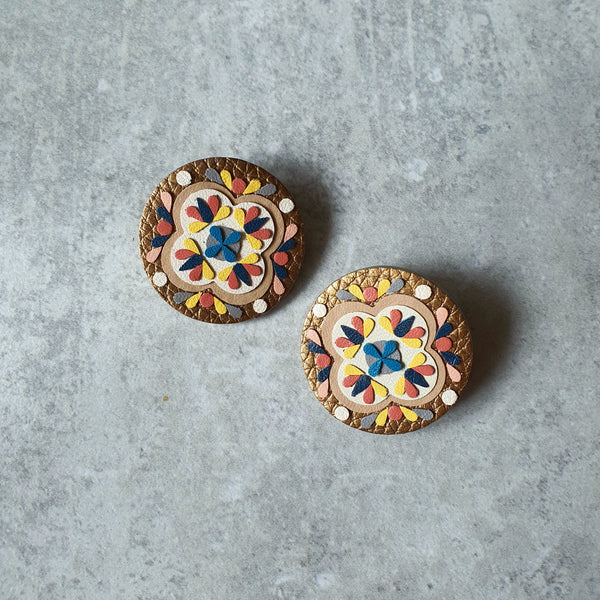 Medallion Peranakan Tile Megastuds (BRONZE)