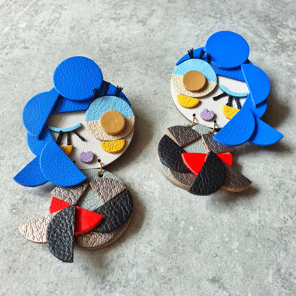 Mermaid Twins Dangle-studs (ROCK QUEEN)