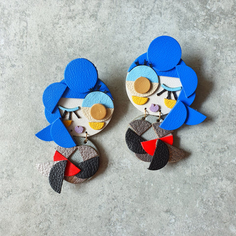 Mermaid Twins Dangle-studs (ROCK QUEEN)