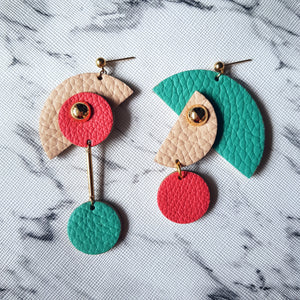 PacMan Asymmetrical Earrings (JADE)