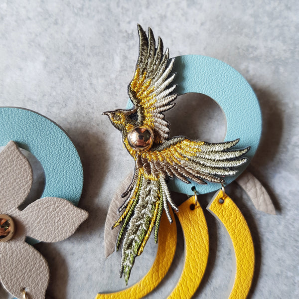 Phoenix Asymmetrical Dangle-studs (PALE TURQUOISE)
