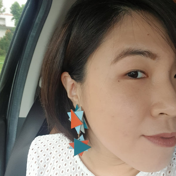 Rockstar Convertible Dangle-studs (VERMILLION)