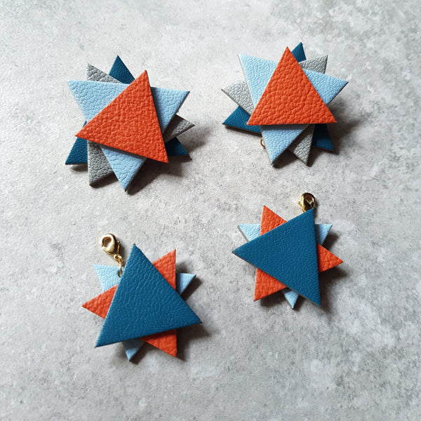 Rockstar Convertible Dangle-studs (VERMILLION)