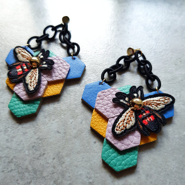 Triangle Honeycomb Earrings (LILAC)