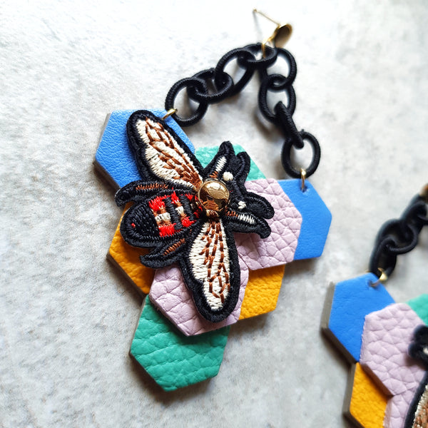 Triangle Honeycomb Earrings (LILAC)